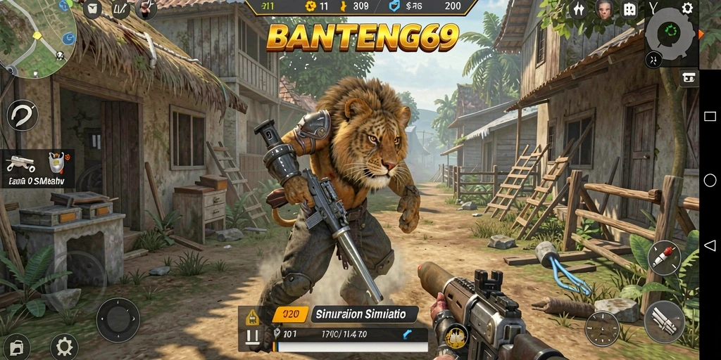 Gameplay BANTENG69 menampilkan visualisasi simulasi yang mendetail.
