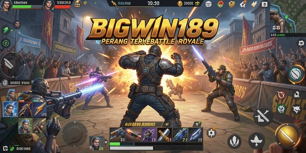Gameplay intens dari BIGWIN189 di arena Battle Royale.