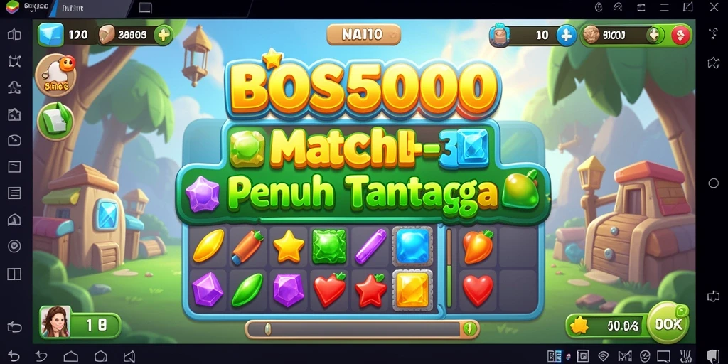 Tampilan gameplay BOS5000 yang menarik dan penuh warna.