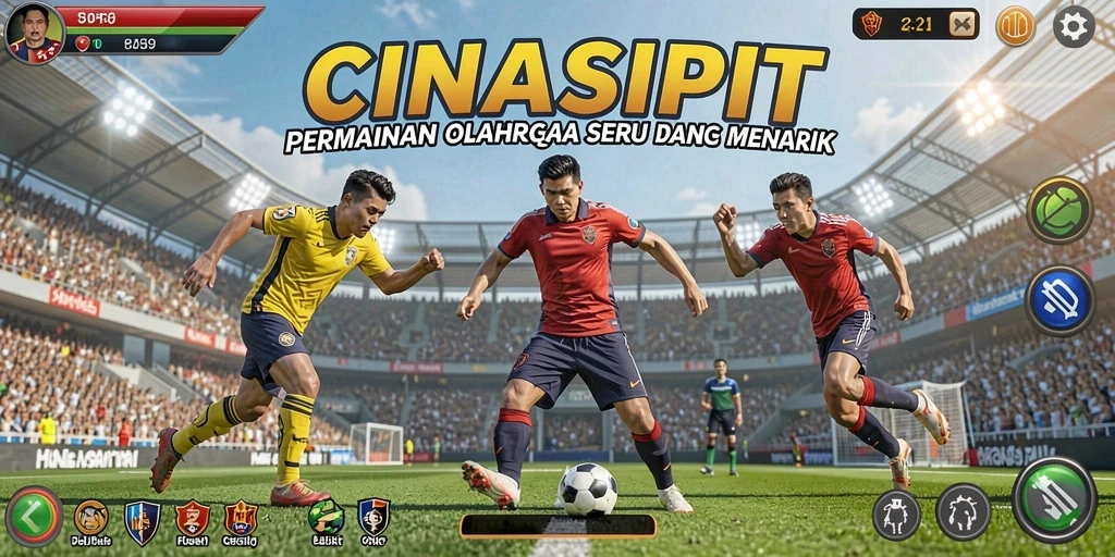 Screenshot CINASIPIT menunjukkan aksi bermain olahraga yang mendebarkan dan seru.