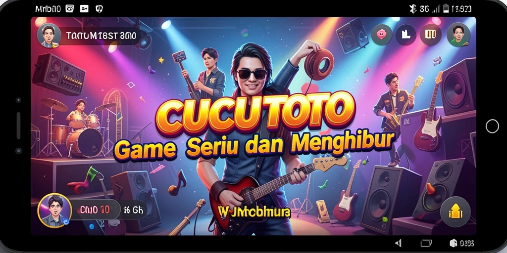 Screenshot CUCUTOTO menunjukkan keseruan bermain musik yang interaktif.