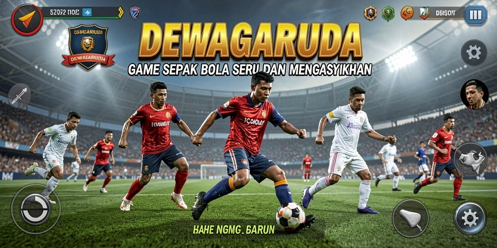 Gameplay DEWAGARUDA yang seru dan mendebarkan saat bertanding di lapangan.