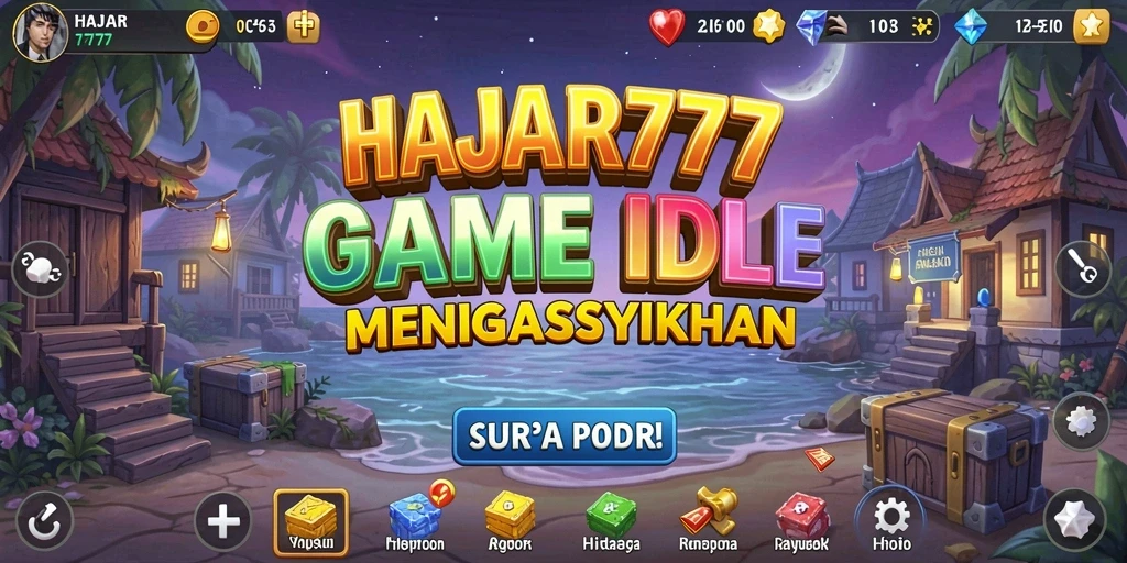 Tampilan gameplay HAJAR777 yang menarik dalam format Idle.