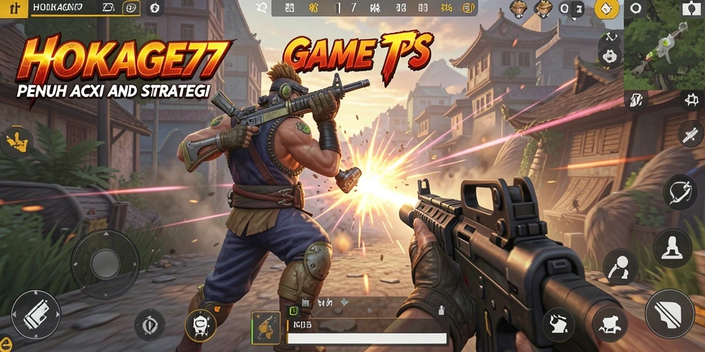Tampilan menegangkan dari gameplay HOKAGE77 dengan aksi TPS yang intens.