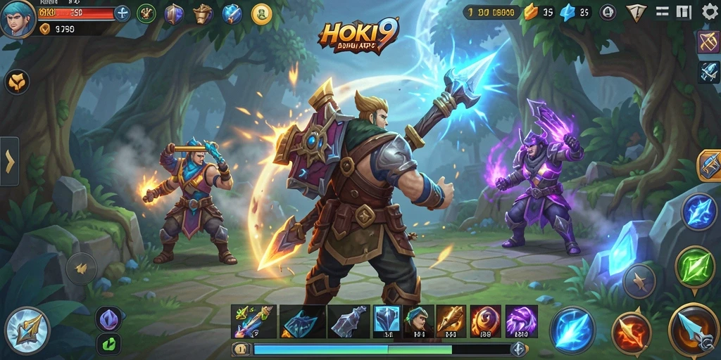 Tampilan mendebarkan dari gameplay ARPG di HOKI9.