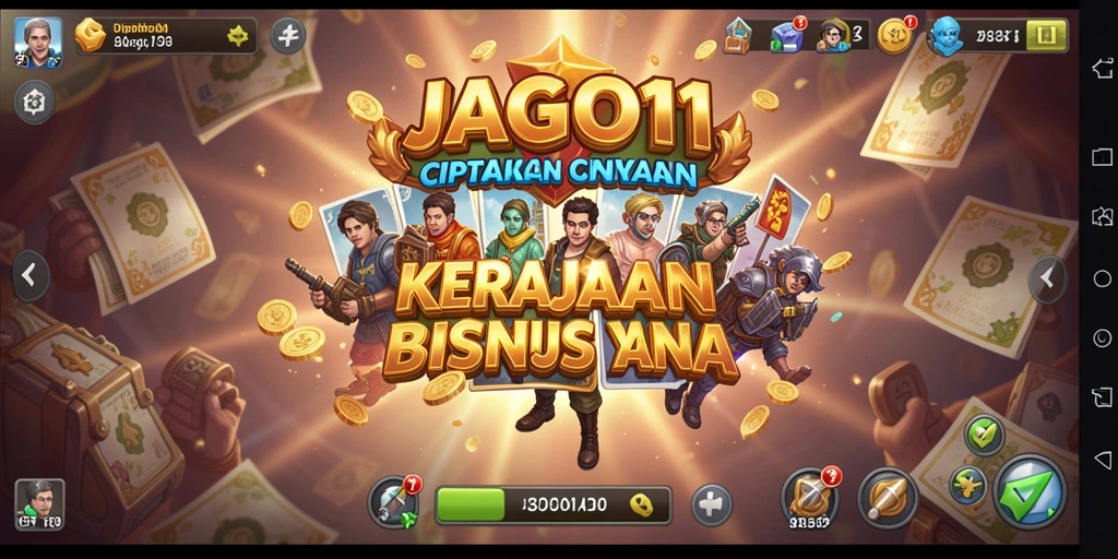 Tangkapan layar JAGO11 menampilkan gameplay dinamis dalam membangun bisnis Tycoon.
