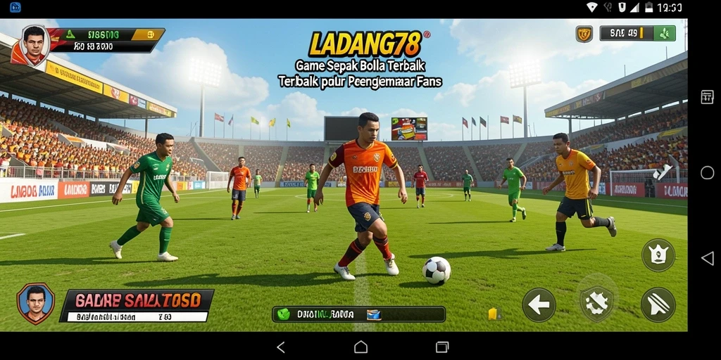 Tampilan menarik dari gameplay LADANG78 yang penuh aksi sepak bola.
