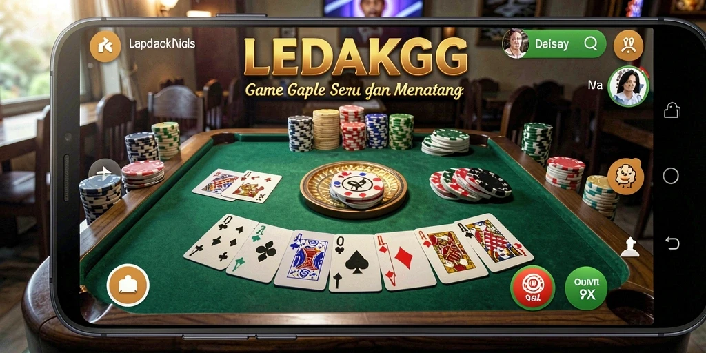 Tampilan gameplay Gaple yang menarik di LEDAGGG.
