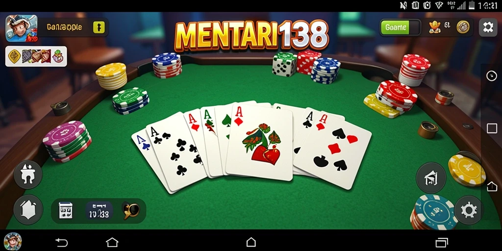 Gambaran gameplay seru MENTARI138 dalam permainan Gaple.