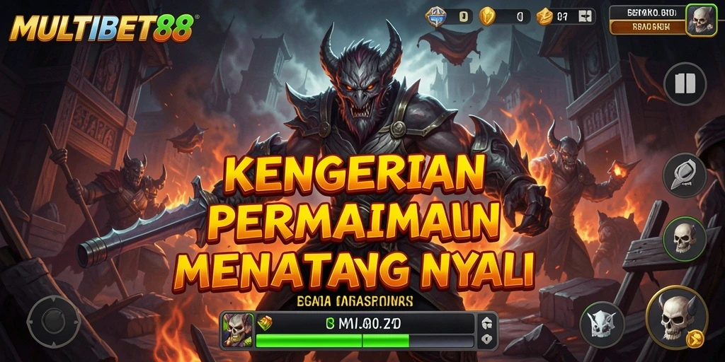 Tangkapan layar gameplay <strong>MULTIBET88</strong> menampilkan suasana horor yang intens dan mencekam.