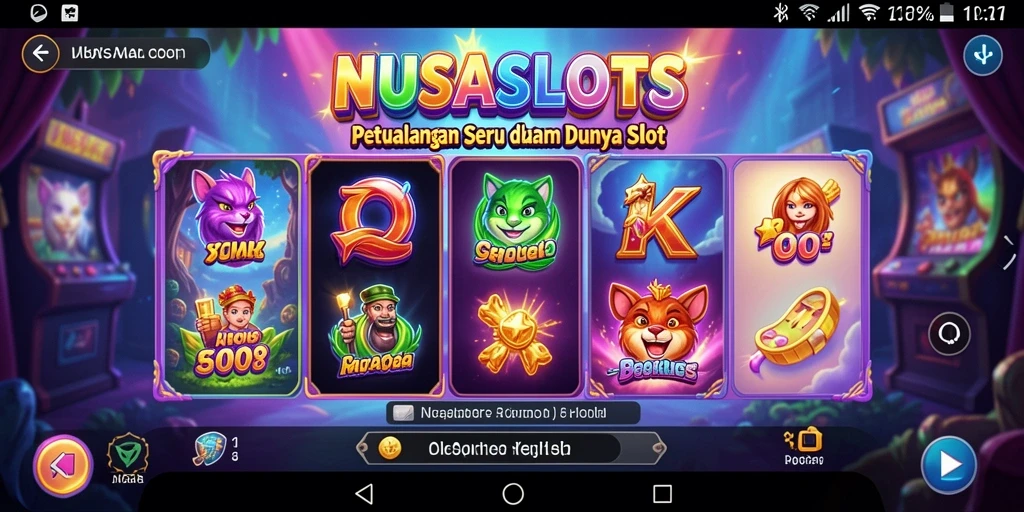 Screenshot gameplay seru NUSASLOTS dalam dunia petualangan.