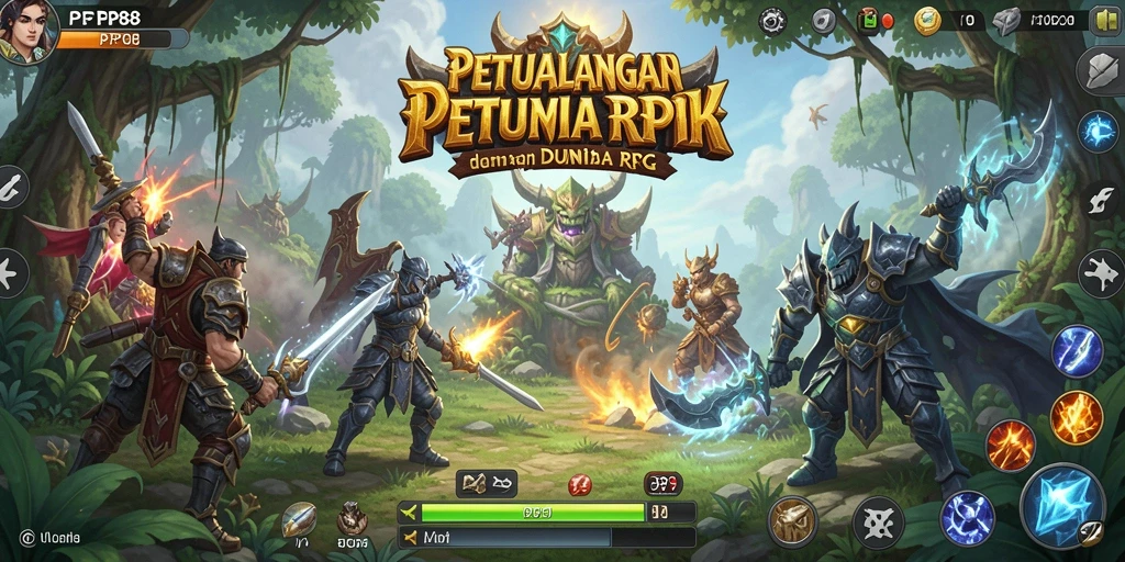 Tampilan gameplay PP88 yang penuh aksi dan petualangan dalam RPG.