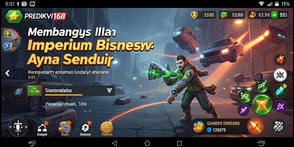 Tampilan permainan yang menarik dengan berbagai opsi bisnis.