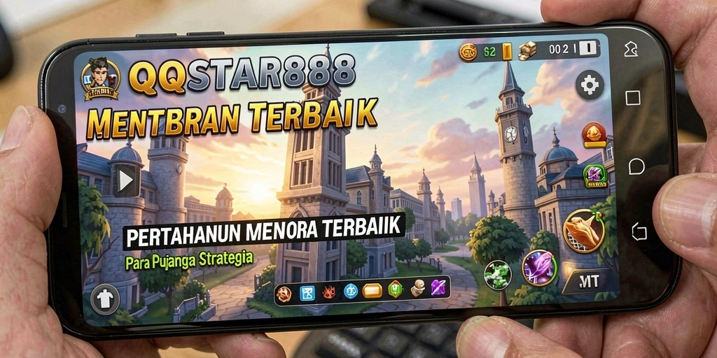 Tangkapan layar menampilkan aksi pertahanan menara yang mendebarkan dalam QQSTAR88.