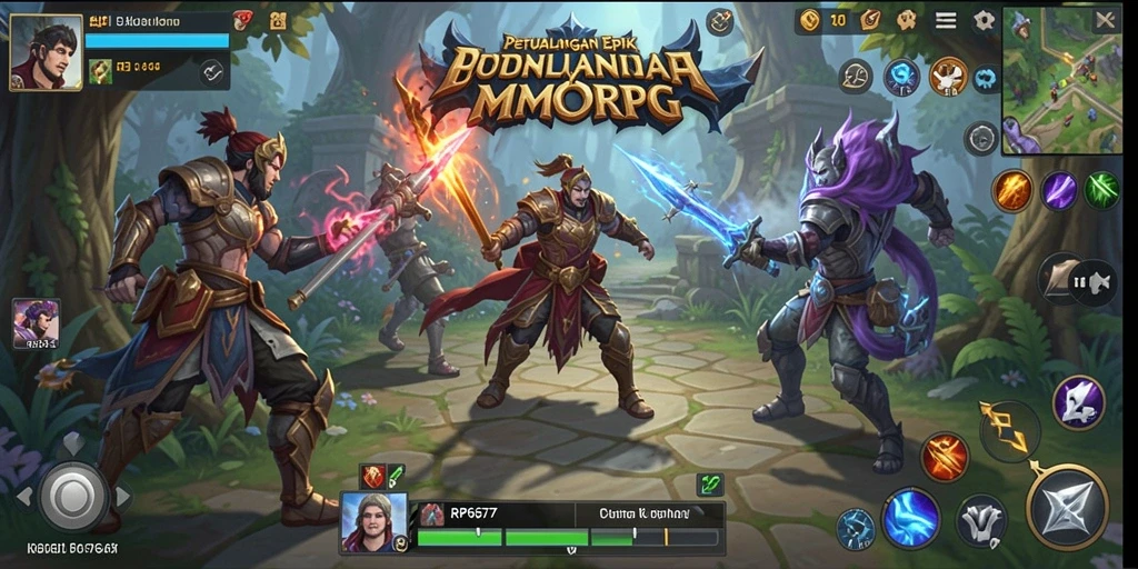 Screenshot menampilkan pertempuran dinamis dalam RP6677.