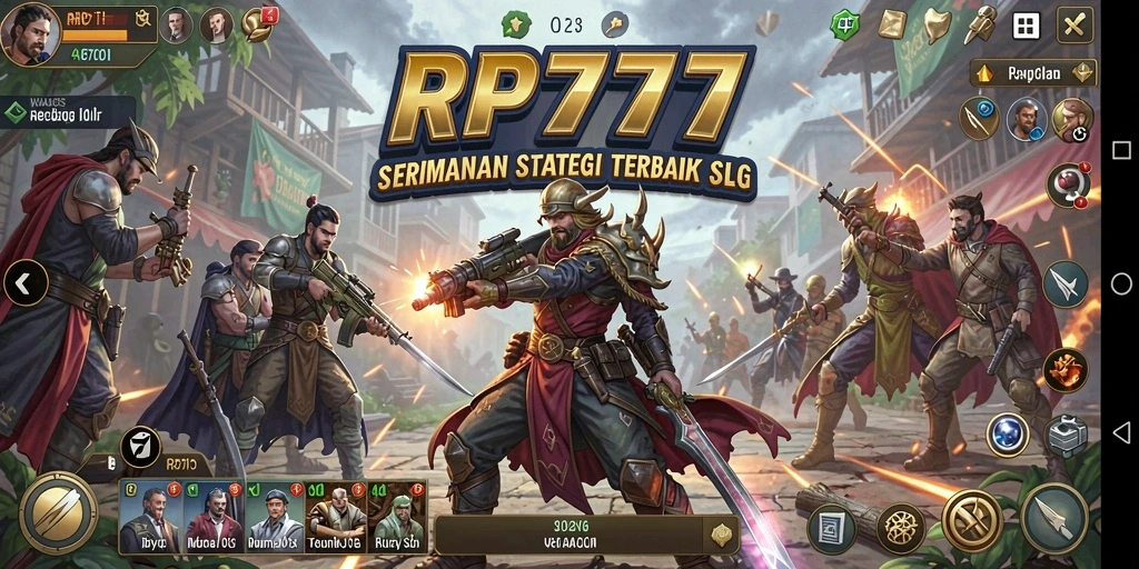 Tampilan gameplay menarik dari RP777 dengan elemen strategi yang mendalam.