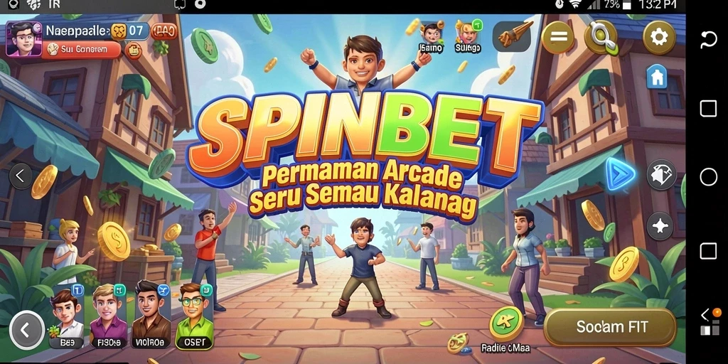 Tampilan gameplay SPINBET yang seru dan penuh warna.
