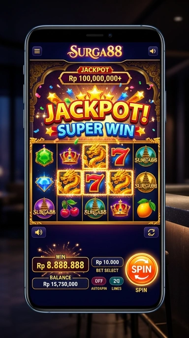 Tampilan aplikasi surga88 yang sederhana dan menarik.